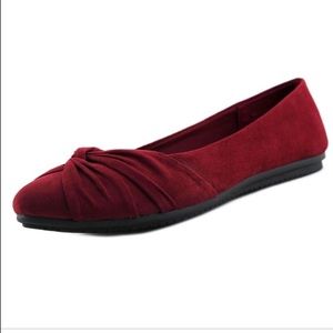 Pointed Burgundy Flats